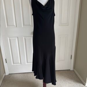 S.L. Fashions Black Asymmetrical Dress